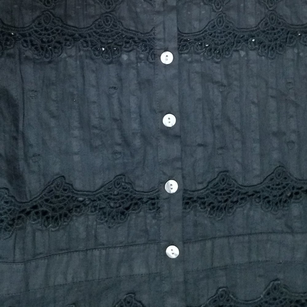 Chan Luu (Anthropologie) Dress in Black Cotton, NWT, Sized as M (runs SMALL) - Picture 3 of 5
